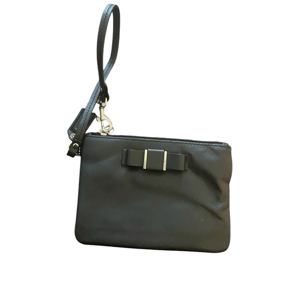 Coach Darcy black wristlet with bow and hang tag - Picture 1 of 9